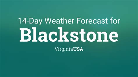 Blacksburg Weather Forecasts. . Blackstone va weather